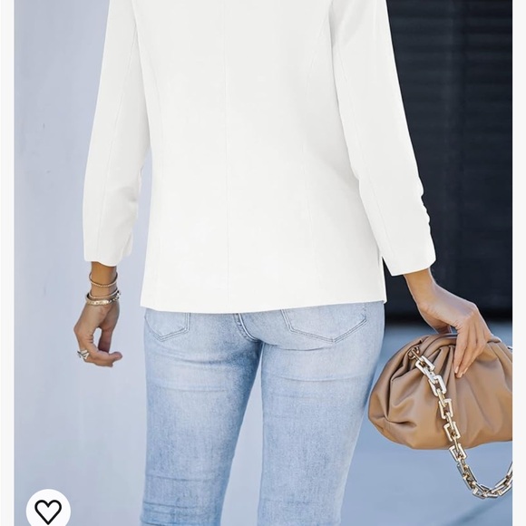 NWOT White Open Front Blazer - Picture 2 of 10